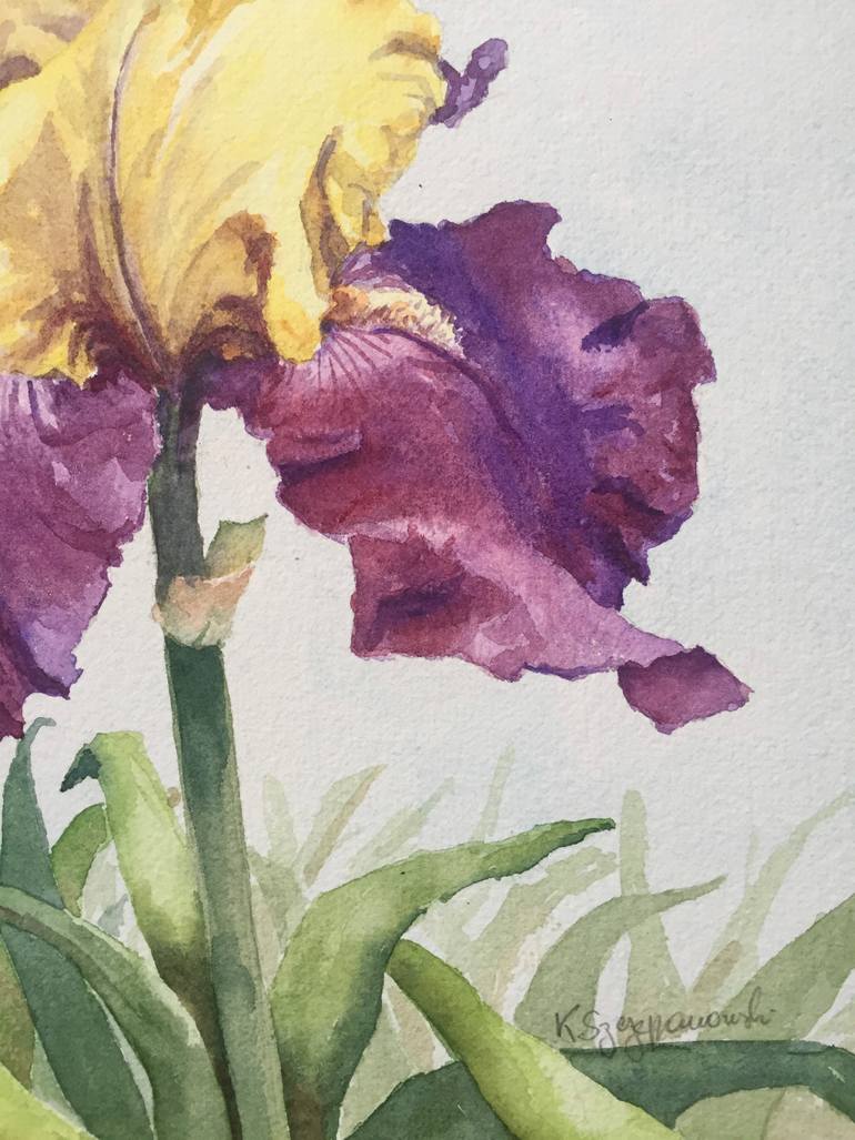 Original Figurative Floral Painting by Krystyna Szczepanowski