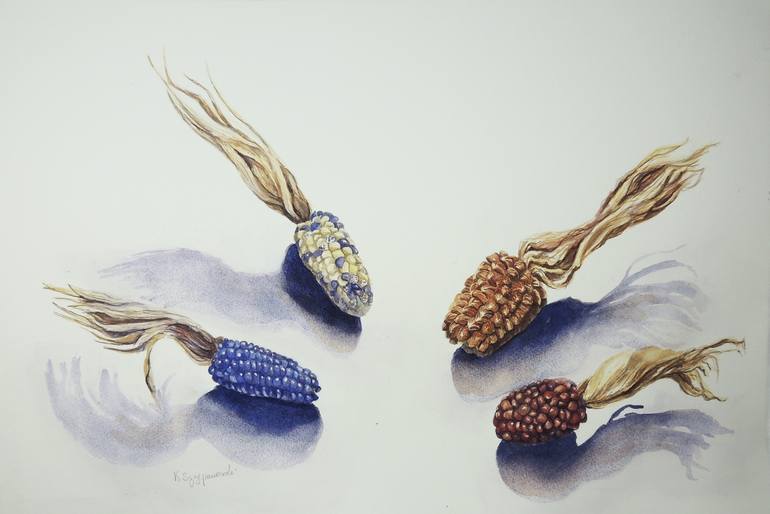 Original Figurative Still Life Paintings by Krystyna Szczepanowski