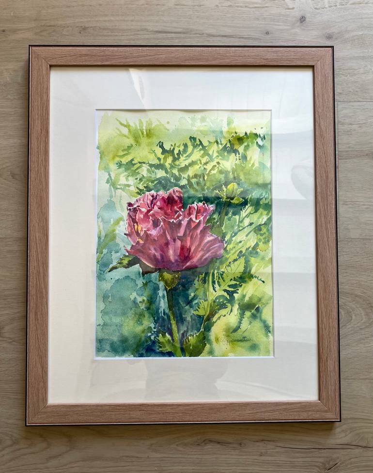 Original Figurative Floral Painting by Krystyna Szczepanowski