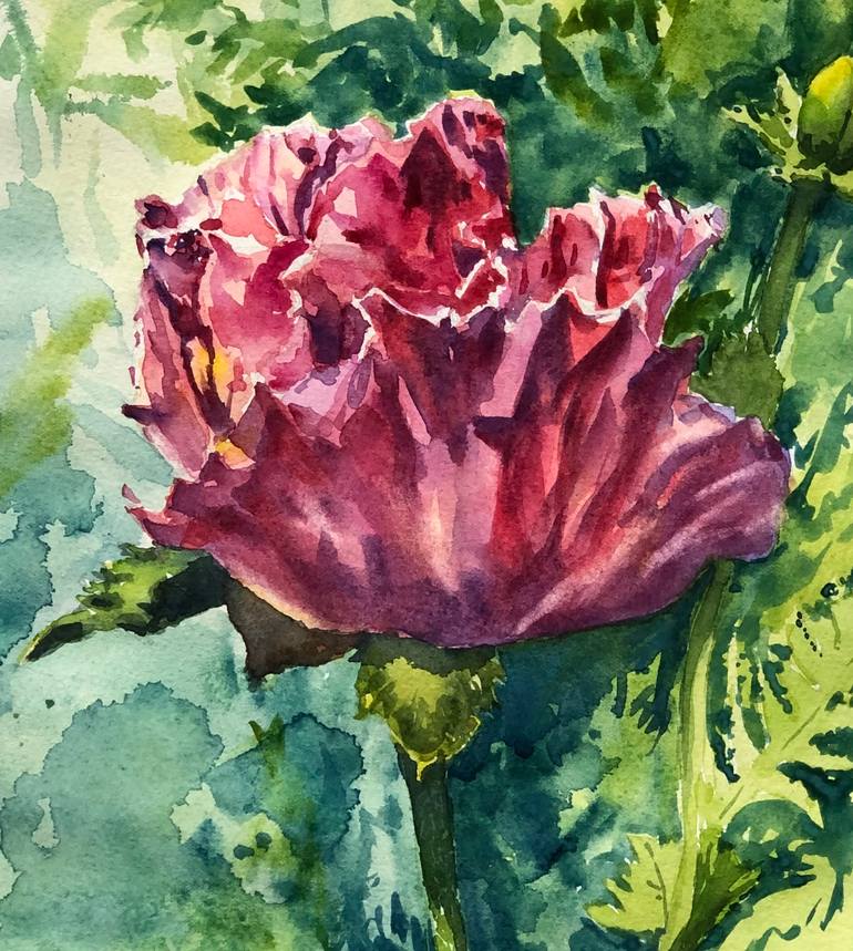 Original Figurative Floral Painting by Krystyna Szczepanowski