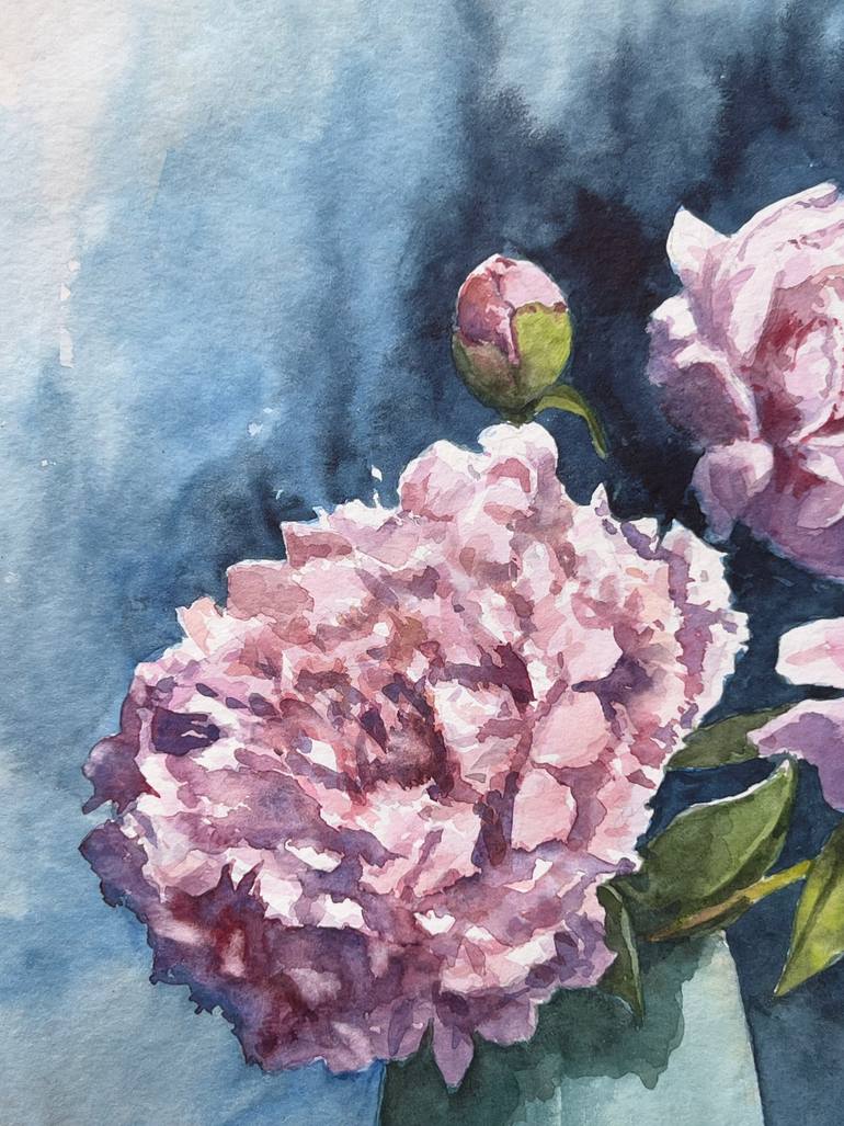 Original Figurative Floral Painting by Krystyna Szczepanowski