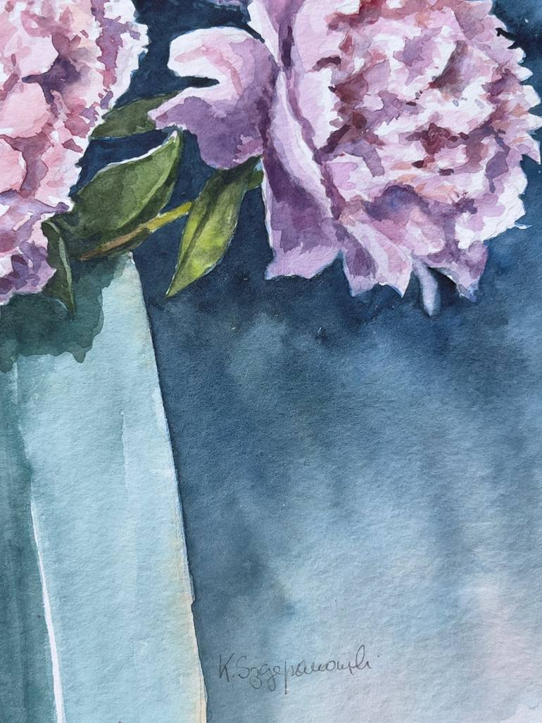 Original Figurative Floral Painting by Krystyna Szczepanowski