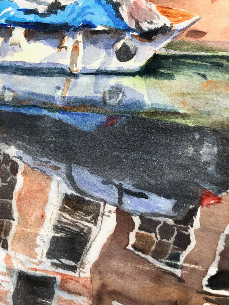 Original Figurative Architecture Painting by Krystyna Szczepanowski