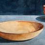 Still life of four yellow ceramic bowls.
Photo reference by Tom Crew, on Unsplash

Painted on handmade Khadi paper rough with deckled edges