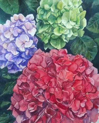 Original Figurative Floral Paintings by Krystyna Szczepanowski