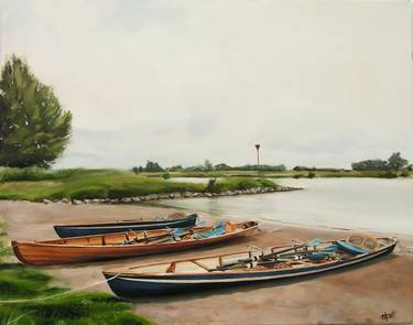 Print of Boat Paintings by Erica Hyatt