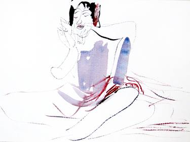 girl----portrait watercolour ink abstract expressionsim abstract thumb