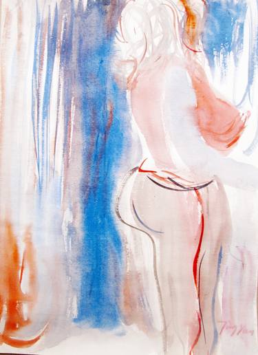 Original Art Deco Nude Paintings by jingyan cheng