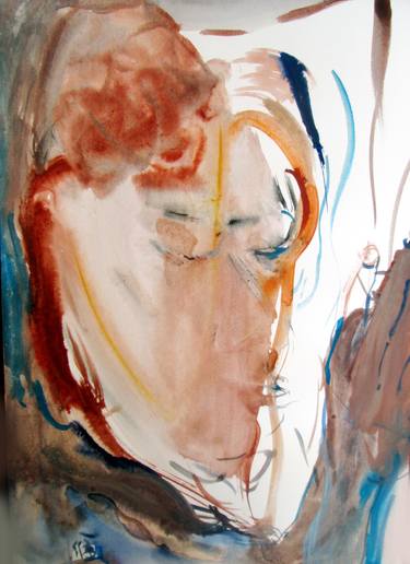 Original Abstract Expressionism Portrait Paintings by jingyan cheng