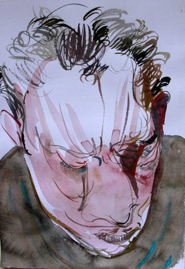 man portrait, watercolour portrait, portrait sketch thumb