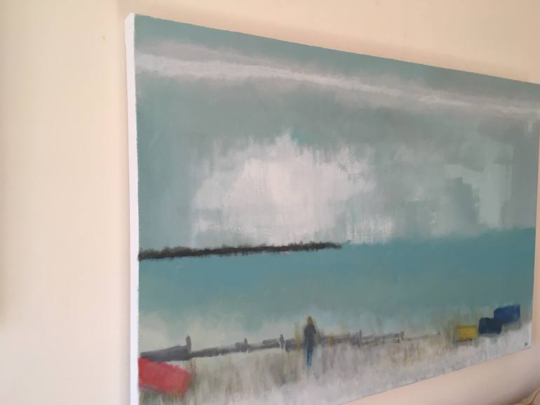 Original Impressionism Beach Painting by Nick Kelly