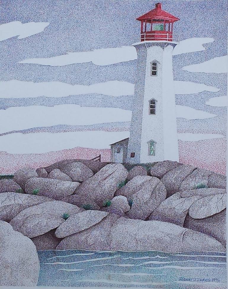 Peggys Cove Drawing by Rob Dares Saatchi Art