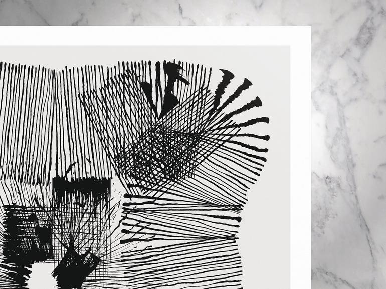 Original Abstract Printmaking by Henri Boissiere