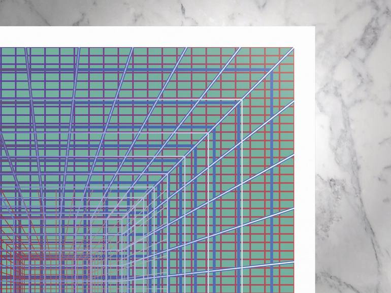 Original Abstract Architecture Printmaking by Henri Boissiere