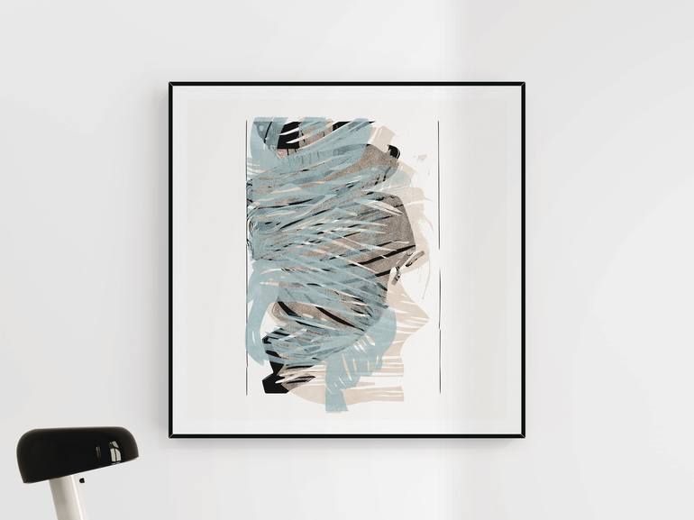 Original Abstract Printmaking by Henri Boissiere