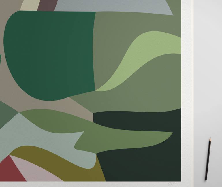 Original Abstract Printmaking by Henri Boissiere