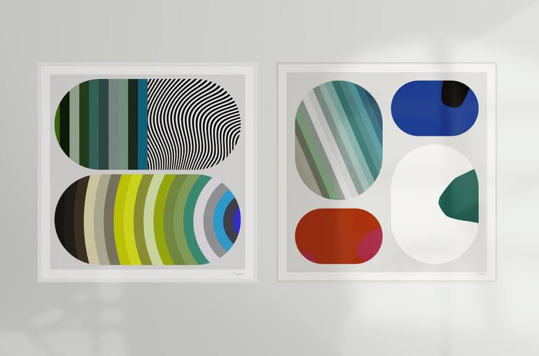 Original Abstract Printmaking by Henri Boissiere