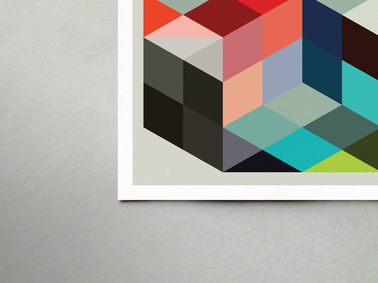 Original Geometric Printmaking by Henri Boissiere