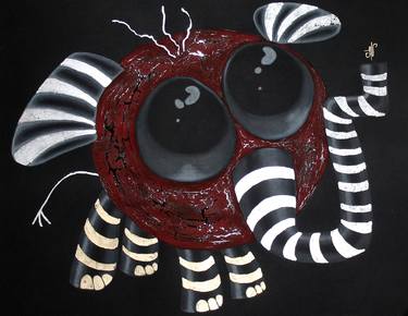 Original Abstract Animal Painting by Alena Vavilina