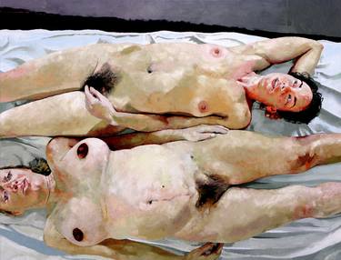 Original Expressionism Nude Paintings by Hanjo Schmidt