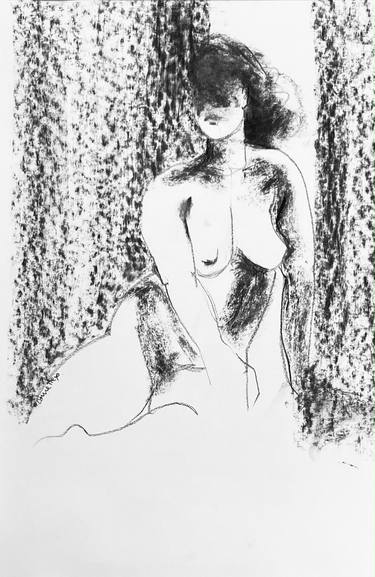 Original Contemporary Nude Drawings by Annette Palmer