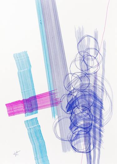 Original Modern Abstract Drawings by István Kostura