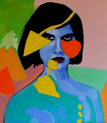 Original Abstract Expressionism Portrait Paintings by Karin Beck