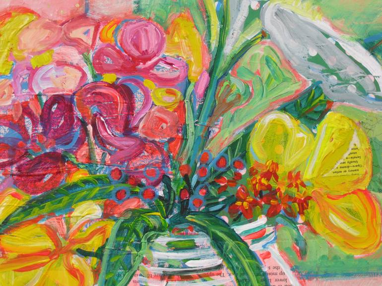 Original Fine Art Floral Painting by Polly Jones