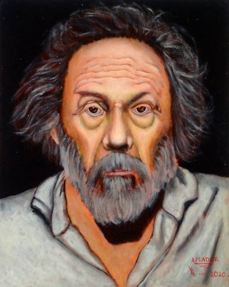 Original Fine Art Portrait Painting by Frank Amador