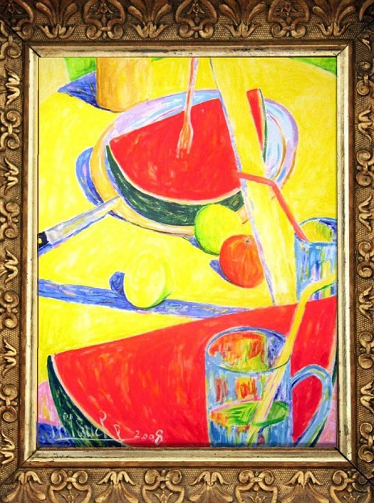 Original Fine Art Still Life Painting by Lellouche Rene