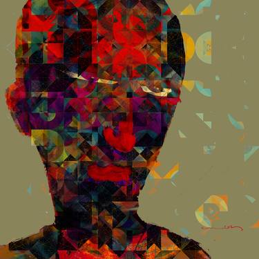 Original Abstract Expressionism Portrait Digital by Manish Bhatt