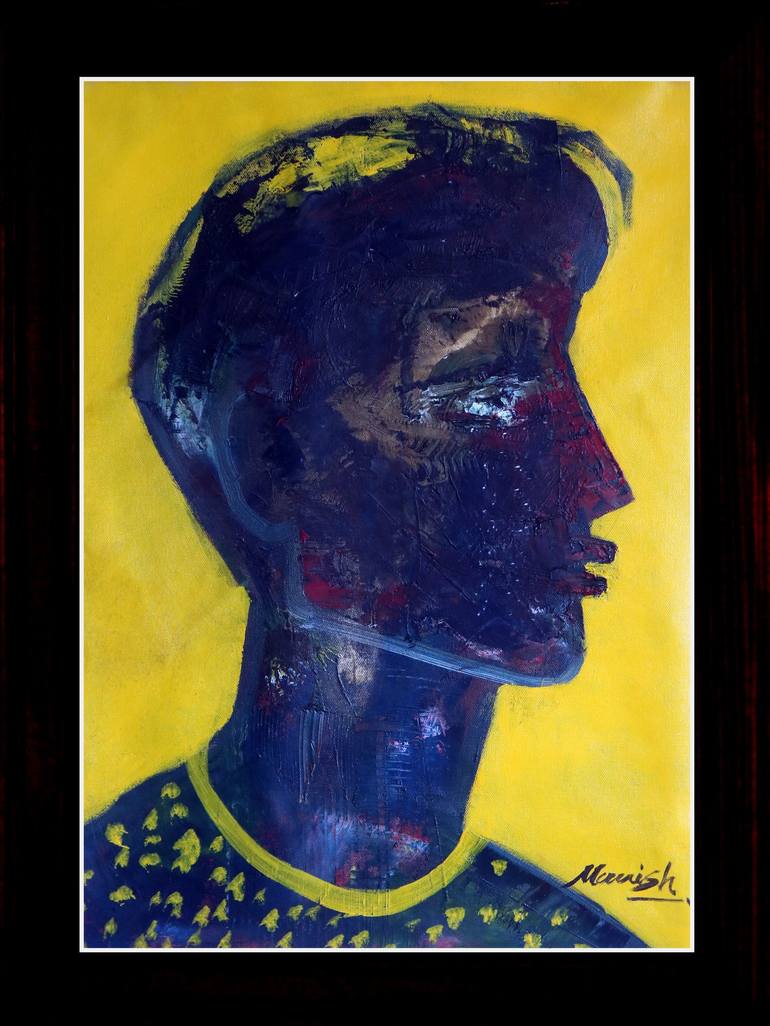 Original Abstract Expressionism People Painting by Manish Kumar Bhatt