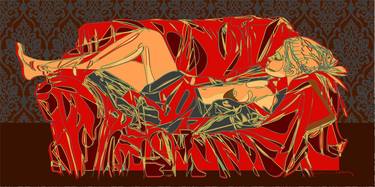 Original Abstract Expressionism Nude Digital by Manish Bhatt