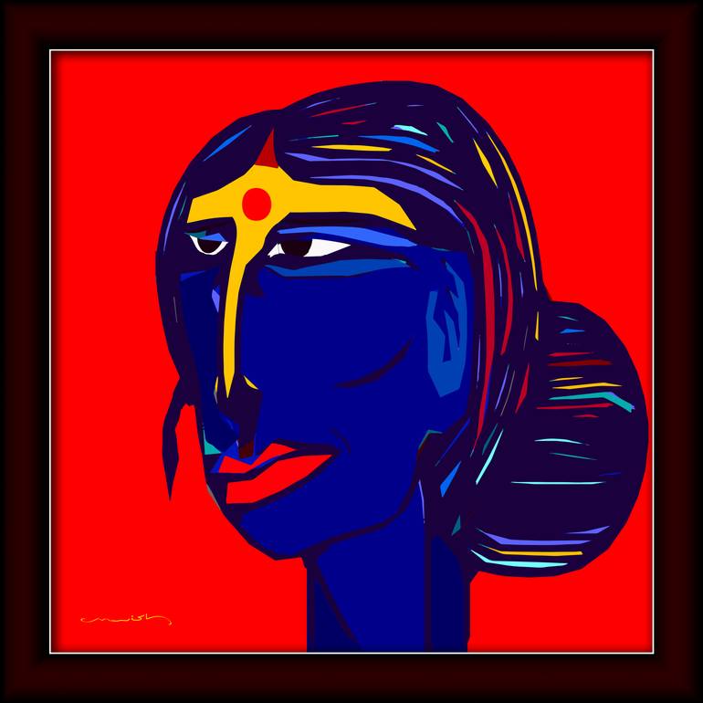 Original Figurative Portrait Digital by Manish Kumar Bhatt