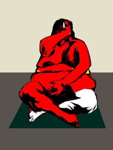 Original Figurative Nude Digital by Manish Bhatt
