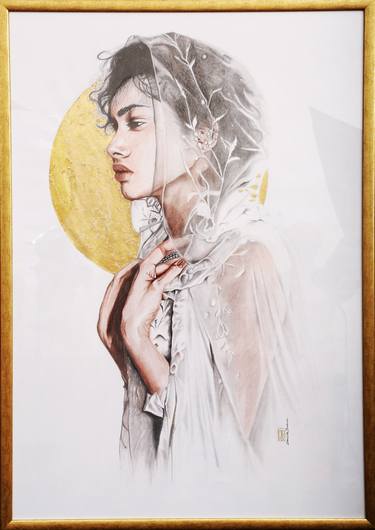 Original Figurative Portrait Drawings by Donatella Bordonaro