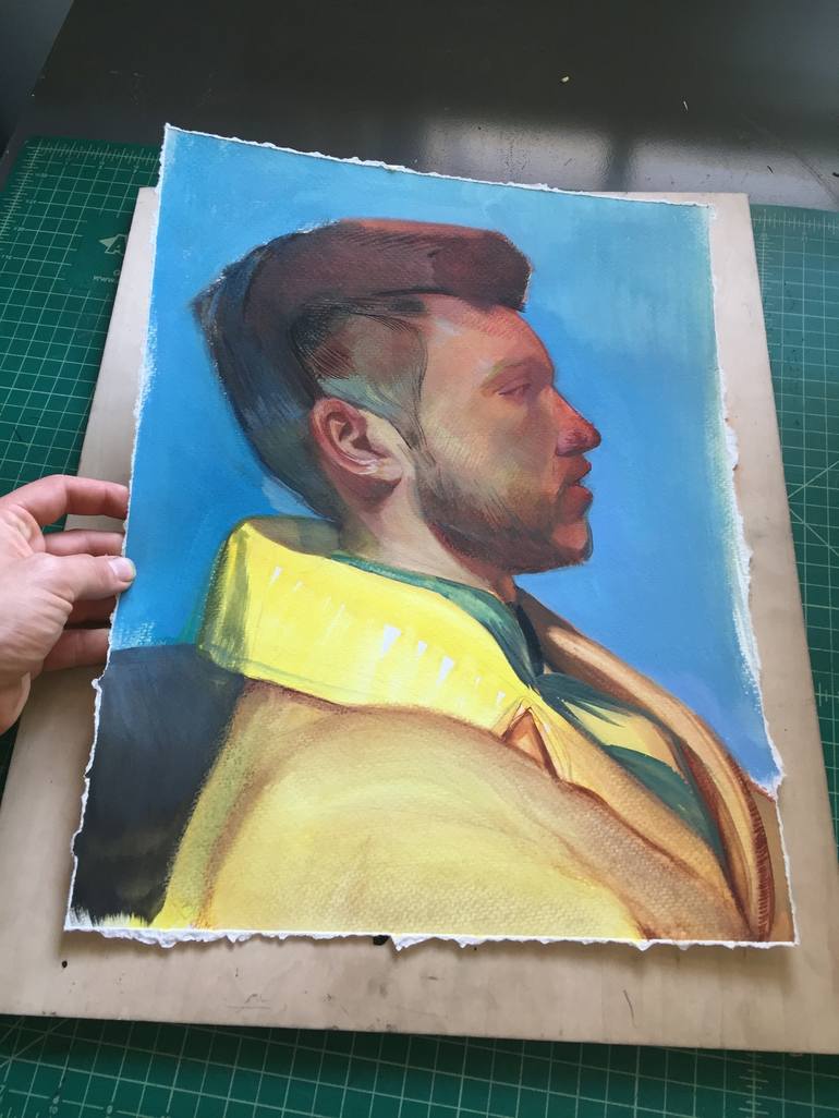 Original Figurative Portrait Painting by Miles Lewis