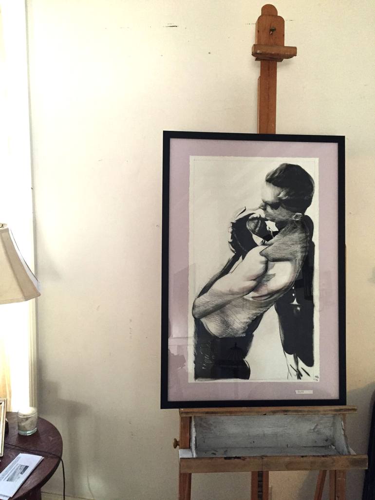 Original Expressionism People Drawing by Miles Lewis