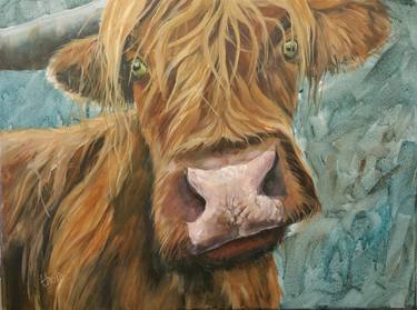 Print of Fine Art Cows Paintings by Thuline De Cock