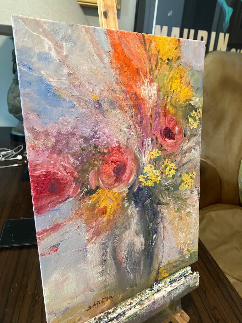 Original Impressionism Floral Painting by Scott Heaton
