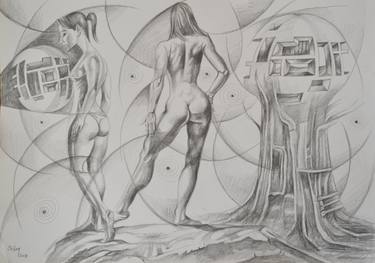 Original Figurative Nude Drawings by CHIFAN CATALIN ALEXANDRU