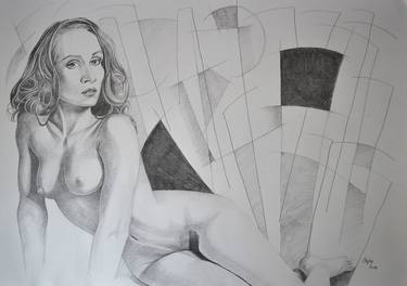 Original Cubism Nude Drawings by CHIFAN CATALIN ALEXANDRU