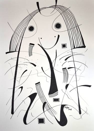 Original Cubism Abstract Drawings by CHIFAN CATALIN ALEXANDRU