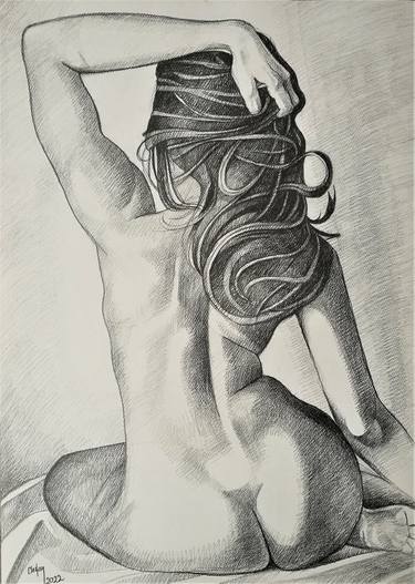 Original Figurative Erotic Drawing by CHIFAN CATALIN ALEXANDRU