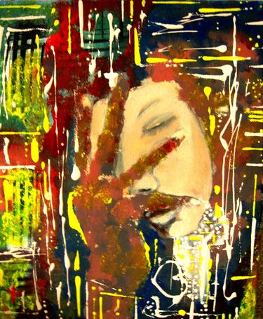 Original Abstract Expressionism Portrait Paintings by Charis Psachos