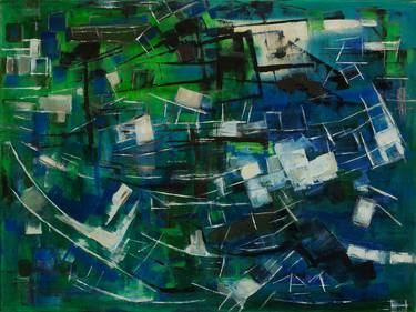 Print of Abstract Expressionism Landscape Paintings by Charis Psachos