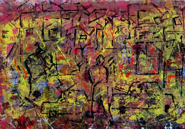 Original Abstract Expressionism People Paintings by Charis Psachos