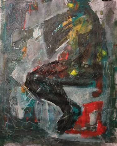 Original Abstract Expressionism People Paintings by Charis Psachos