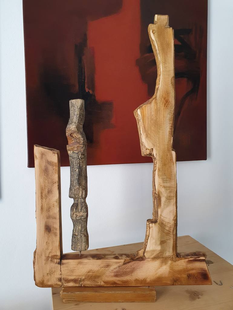 Original Abstract Expressionism Abstract Sculpture by Charis Psachos