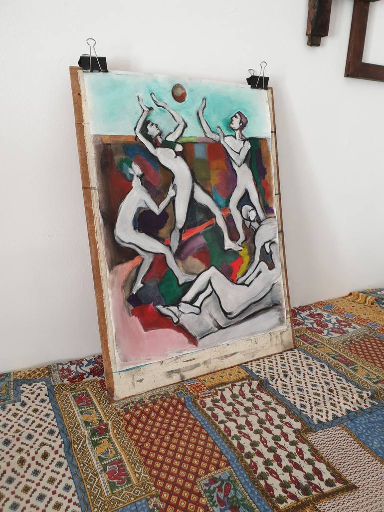 Original Expressionism Sports Painting by Charis Psachos